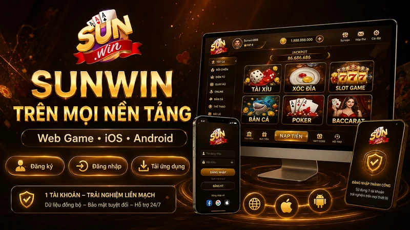 Sunwin trên Web Game iOS và Android